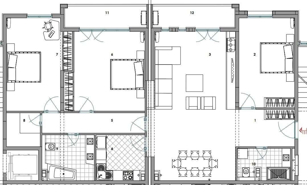 Квартира в Баре, Черногория, 151 м² - фото 9