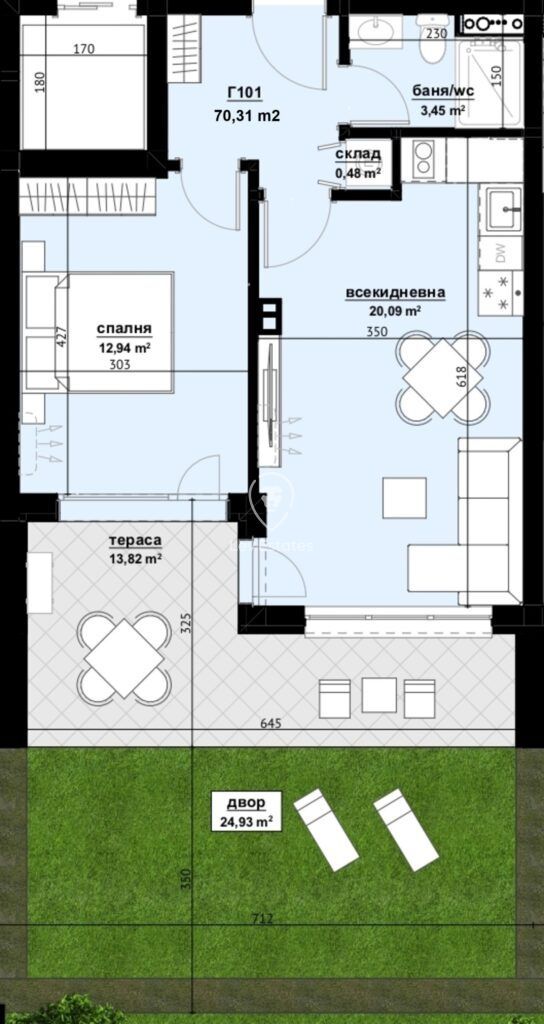 Квартира в Бургасе, Болгария, 70 м² - фото 1