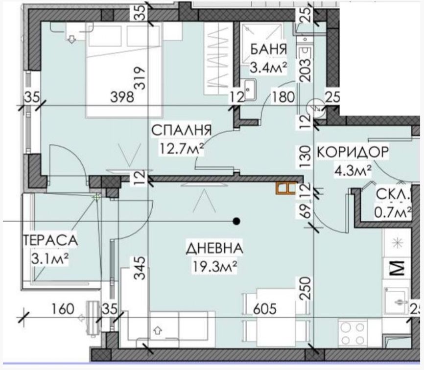 Квартира в Бургасе, Болгария, 60 м² - фото 1