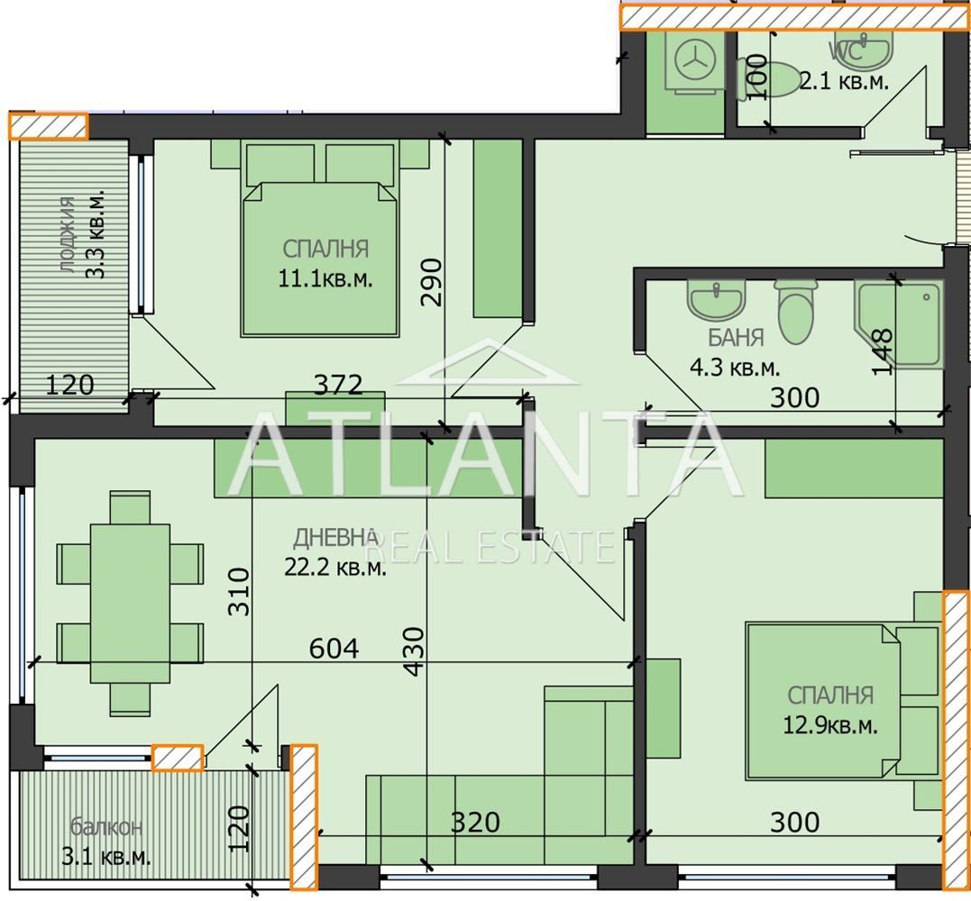 Апартаменты в Варне, Болгария, 88 м² - фото 1