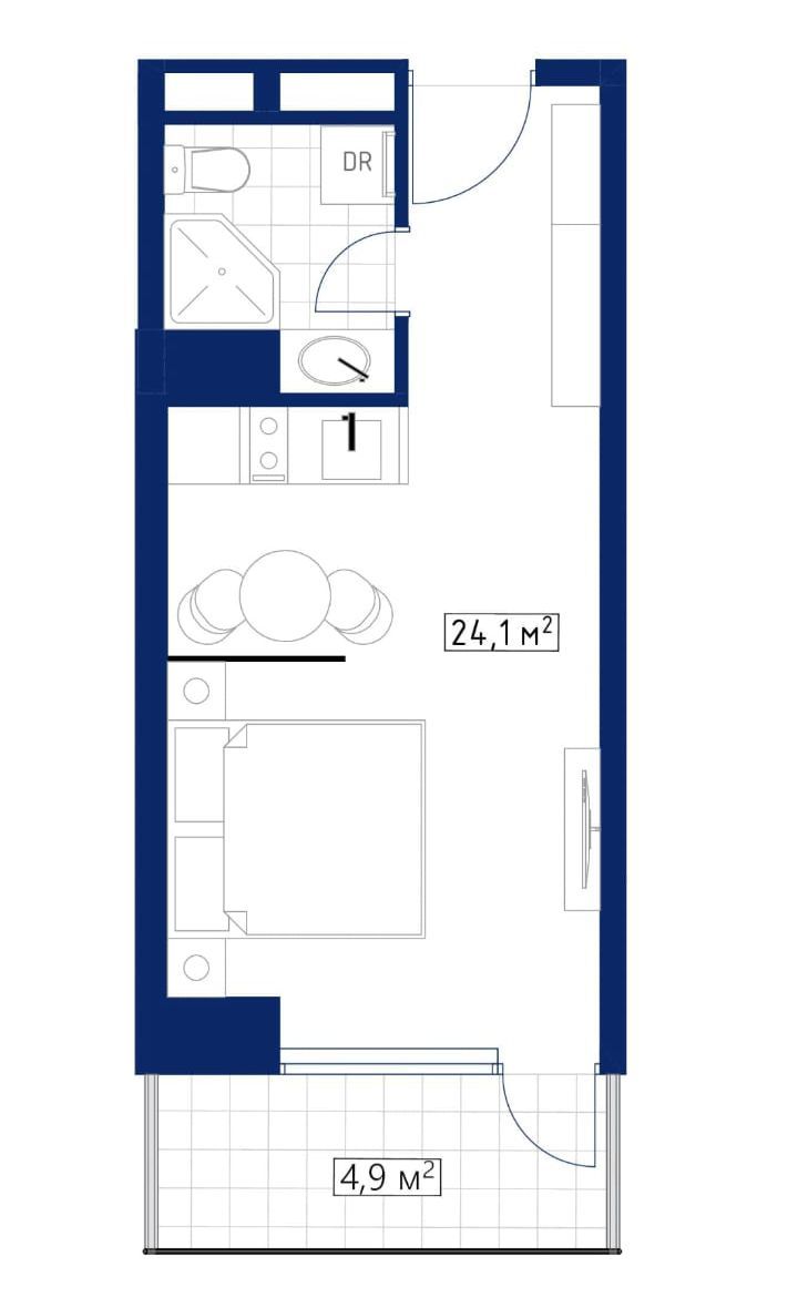 Квартира в Батуми, Грузия, 29.2 м² - фото 3