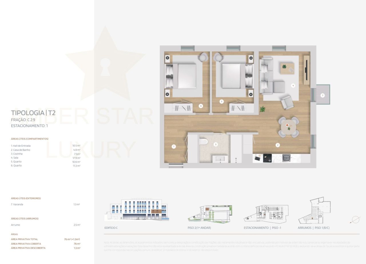 Квартира в Порту, Португалия, 76 м² - фото 10