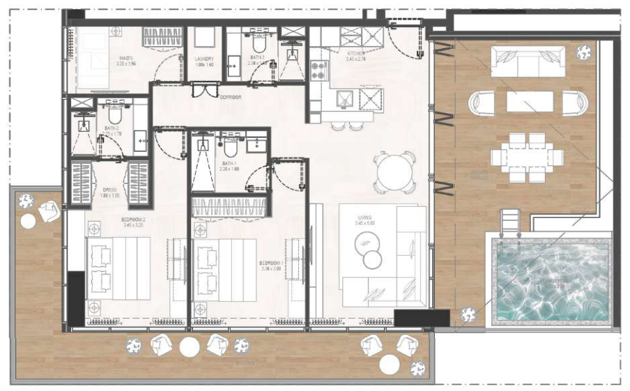 Квартира в Дубае, ОАЭ, 151 м² - фото 8