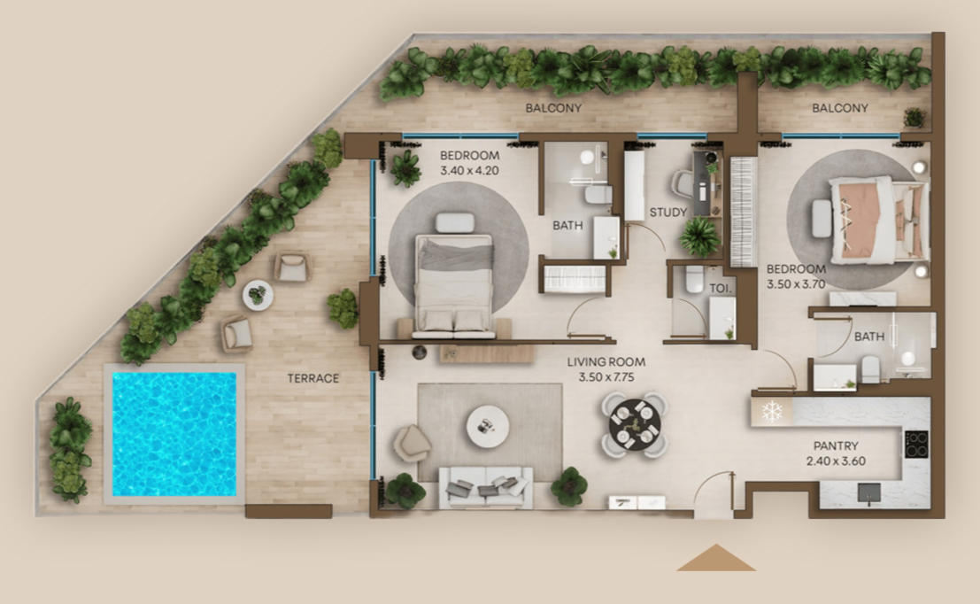 Квартира в Дубае, ОАЭ, 159 м² - фото 14