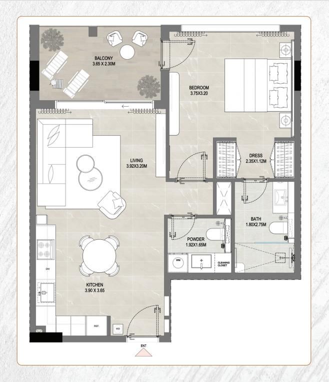 Квартира в Дубае, ОАЭ, 67 м² - фото 15