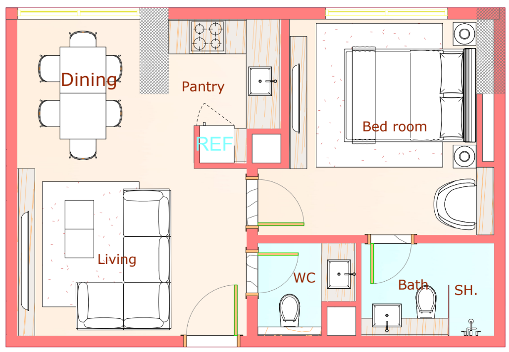 Квартира в Рас-эль-Хайме, ОАЭ, 56 м² - фото 17