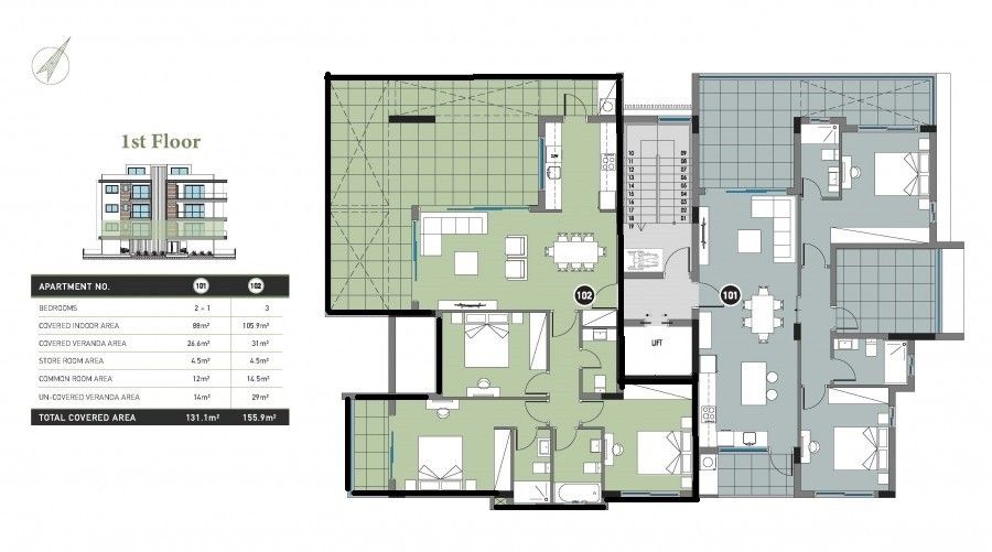 Апартаменты в Лимасоле, Кипр, 137 м² - фото 6