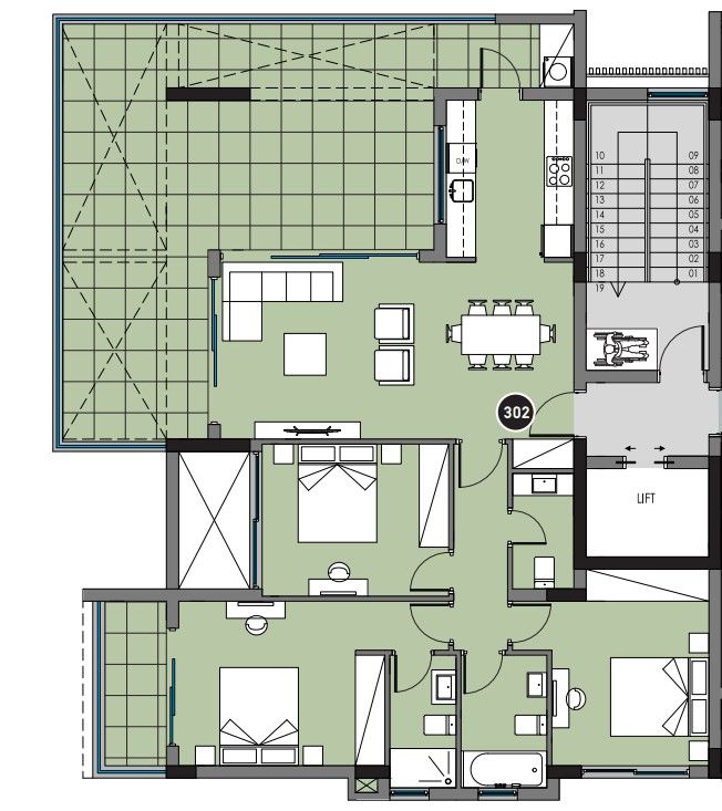 Пентхаус в Лимасоле, Кипр, 164 м² - фото 11