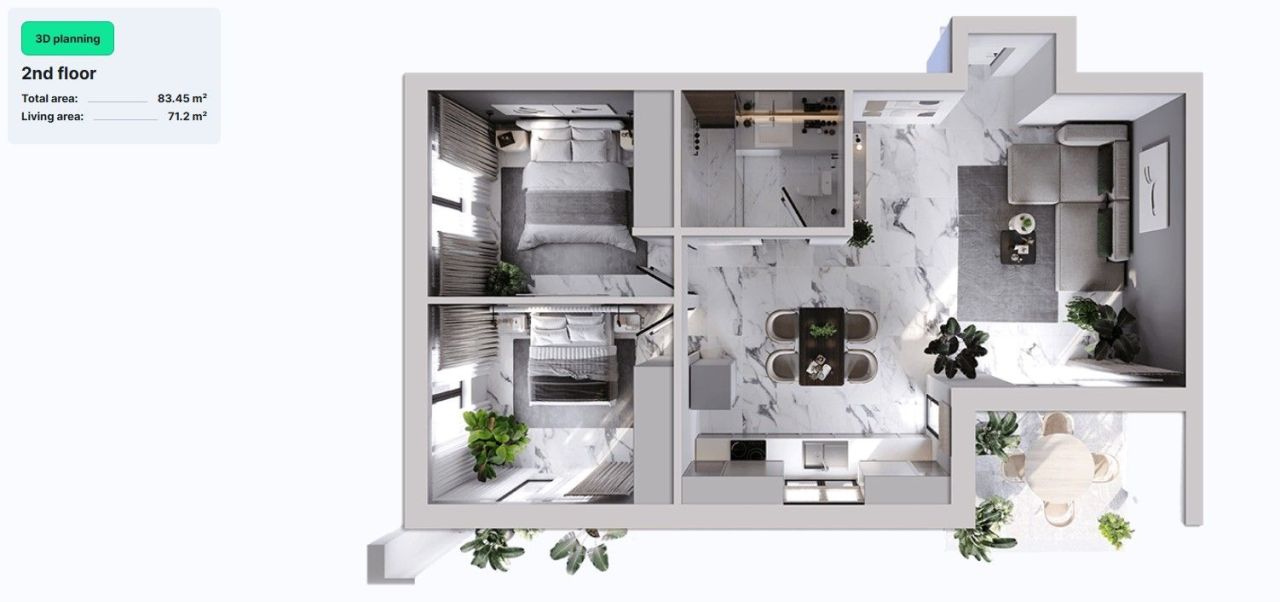 Апартаменты в Лимасоле, Кипр, 83 м² - фото 12