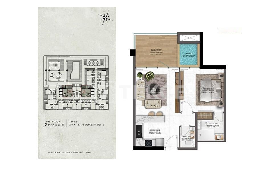 Апартаменты Маджан, ОАЭ, 65 м² - фото 14