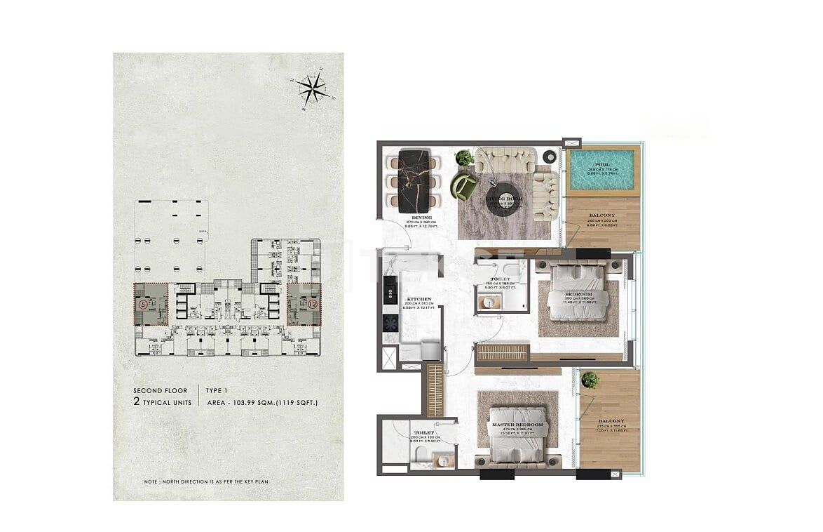 Апартаменты Маджан, ОАЭ, 65 м² - фото 15