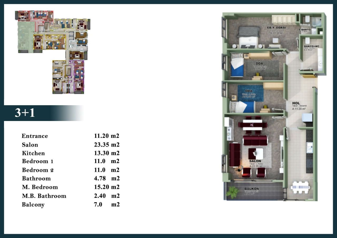 Апартаменты в Стамбуле, Турция, 135 м² - фото 5