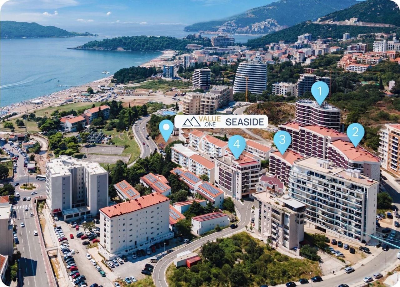 Апартаменты в Бечичи, Черногория, 85 м² - фото 1