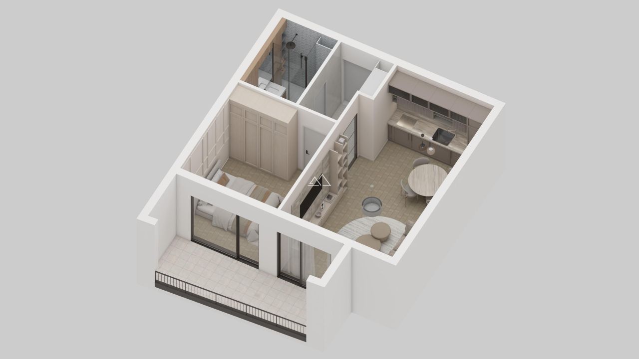 Апартаменты в Муо, Черногория, 55 м² - фото 2