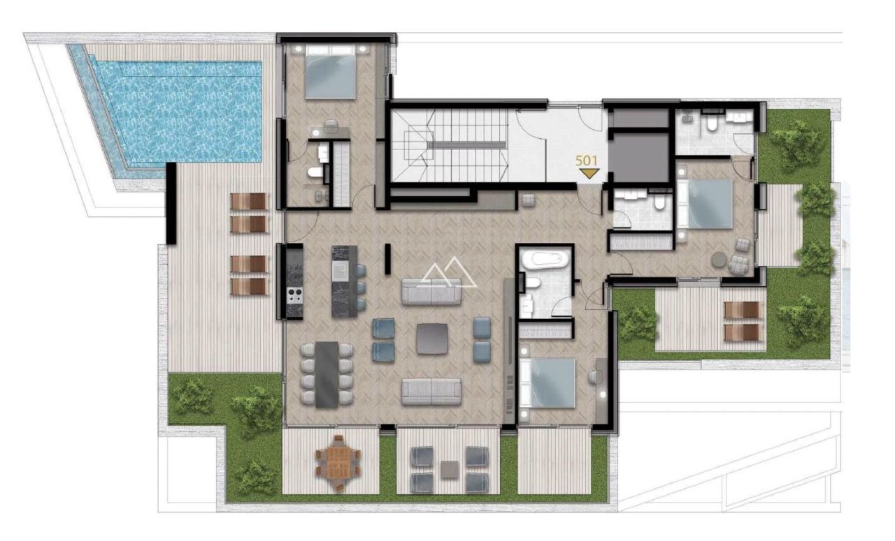 Апартаменты в Тивате, Черногория, 281 м² - фото 11