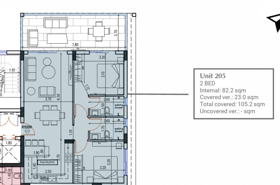 Апартаменты в Ларнаке, Кипр, 105 м² - фото 8