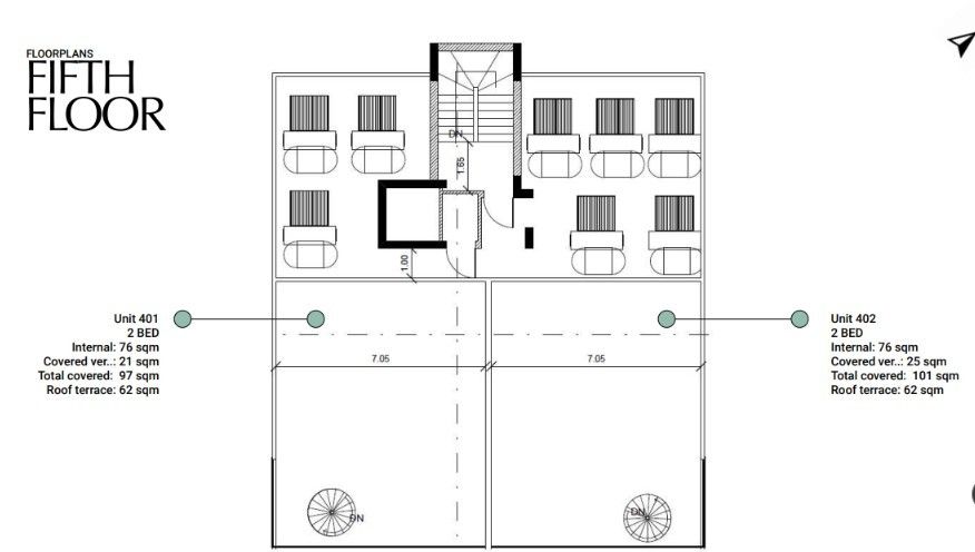 Пентхаус в Ларнаке, Кипр, 97 м² - фото 12