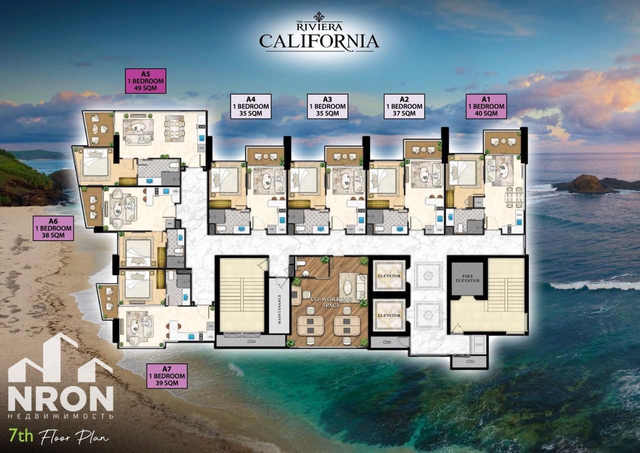 Квартира в Паттайе, Таиланд, 49 м² - фото 7