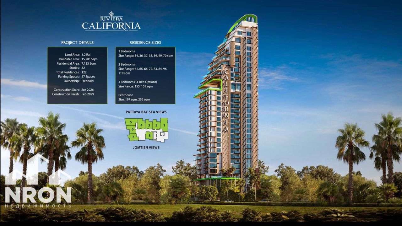 Квартира в Паттайе, Таиланд, 49 м² - фото 2