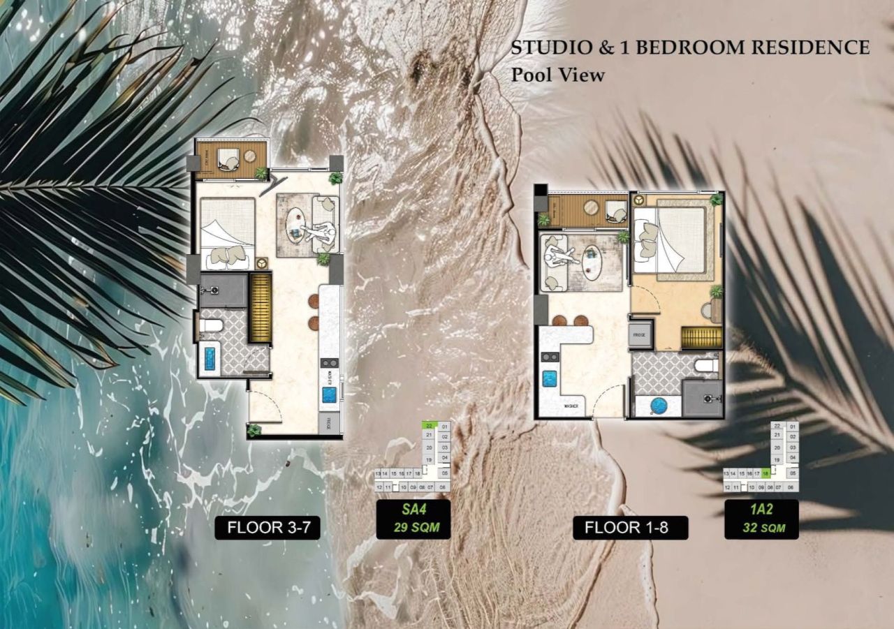 Квартира в Джомтьене, Таиланд, 32 м² - фото 11