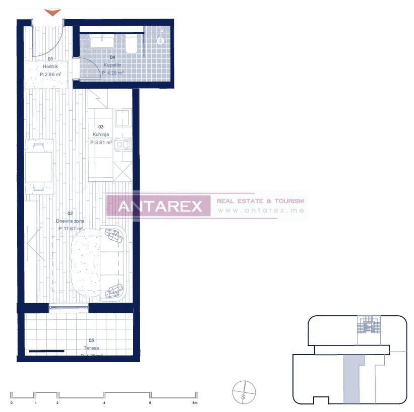 Апартаменты в Которе, Черногория, 29.5 м² - фото 15