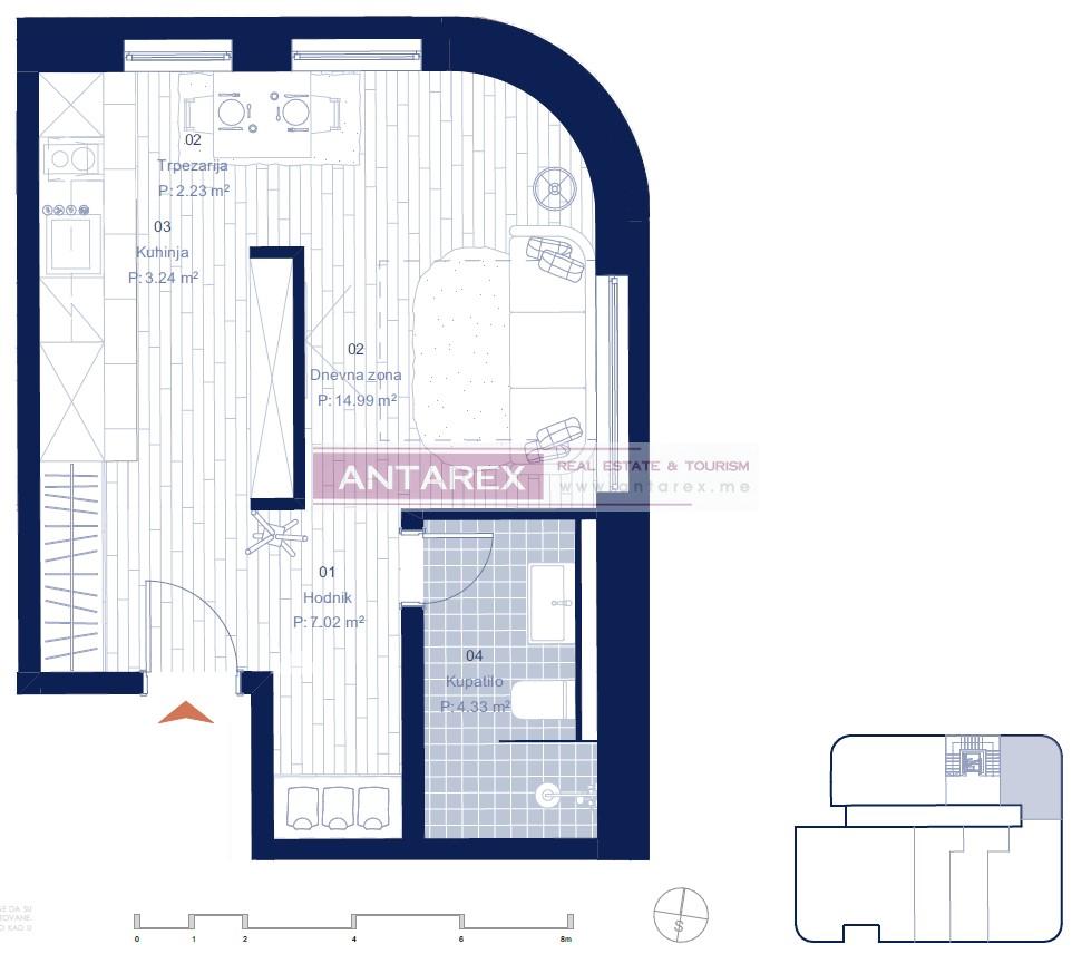 Апартаменты в Которе, Черногория, 29.5 м² - фото 16