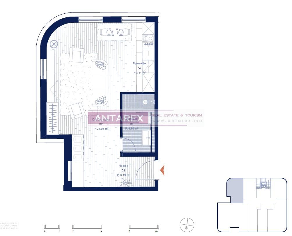 Апартаменты в Которе, Черногория, 29.5 м² - фото 19