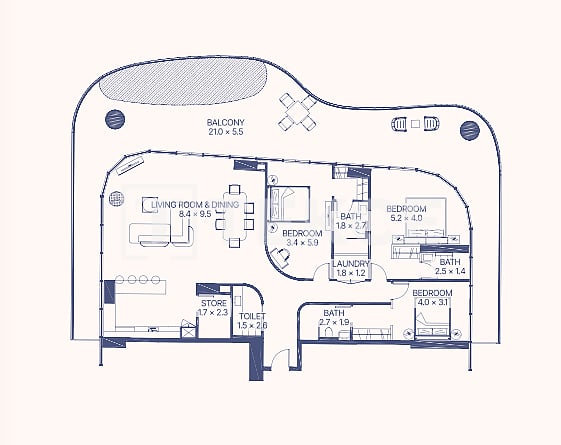 Апартаменты Остров Аль-Марджан, ОАЭ, 302 м² - фото 7