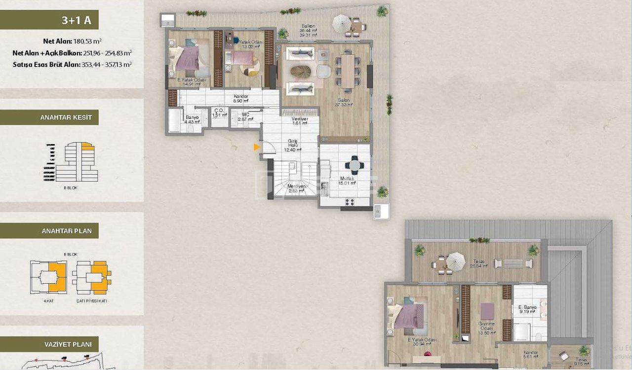 Апартаменты в Стамбуле, Турция, 220 м² - фото 12