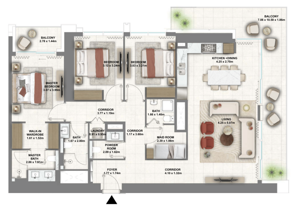 Квартира в Дубае, ОАЭ, 170 м² - фото 13