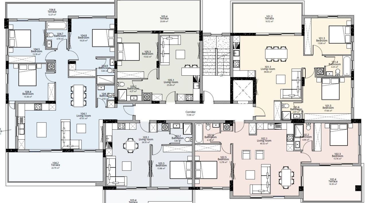Апартаменты в Лимасоле, Кипр, 108 м² - фото 12