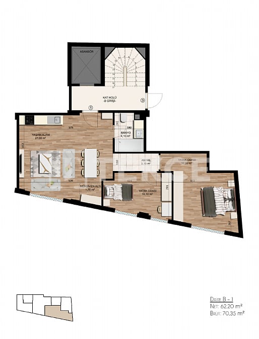 Апартаменты в Стамбуле, Турция, 35 м² - фото 7
