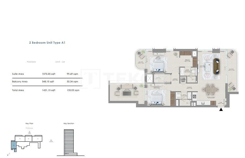 Апартаменты Мина Рашид, ОАЭ, 158 м² - фото 10