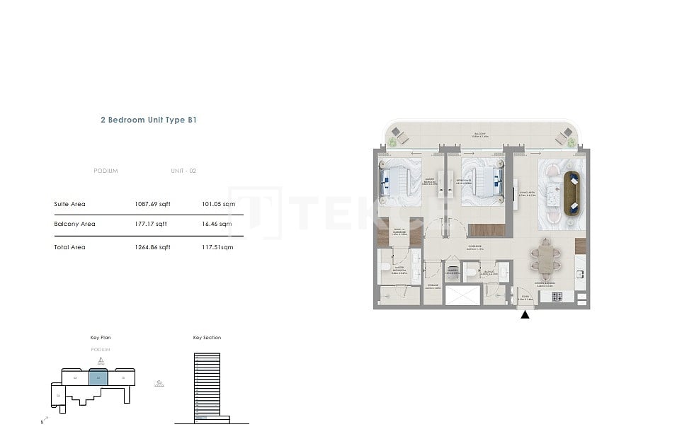 Апартаменты Мина Рашид, ОАЭ, 158 м² - фото 11