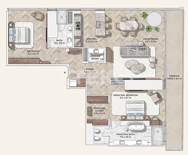 Апартаменты в Дубае, ОАЭ, 490 м² - фото 15