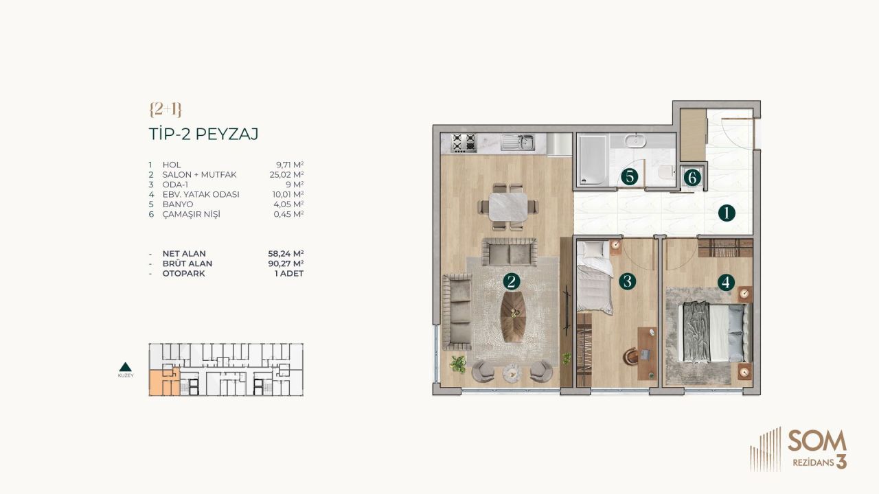 Апартаменты в Башакшехире, Турция, 90 м² - фото 6