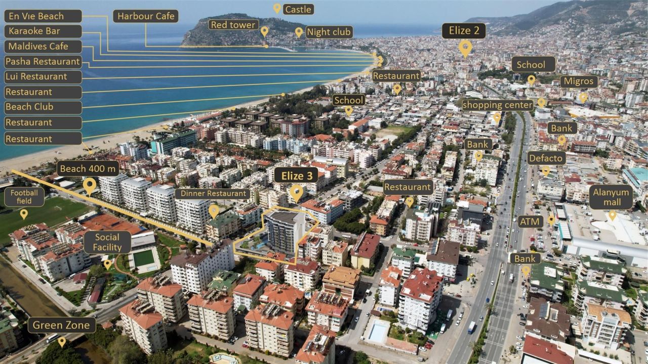 Апартаменты в Алании, Турция, 53 м² - фото 13