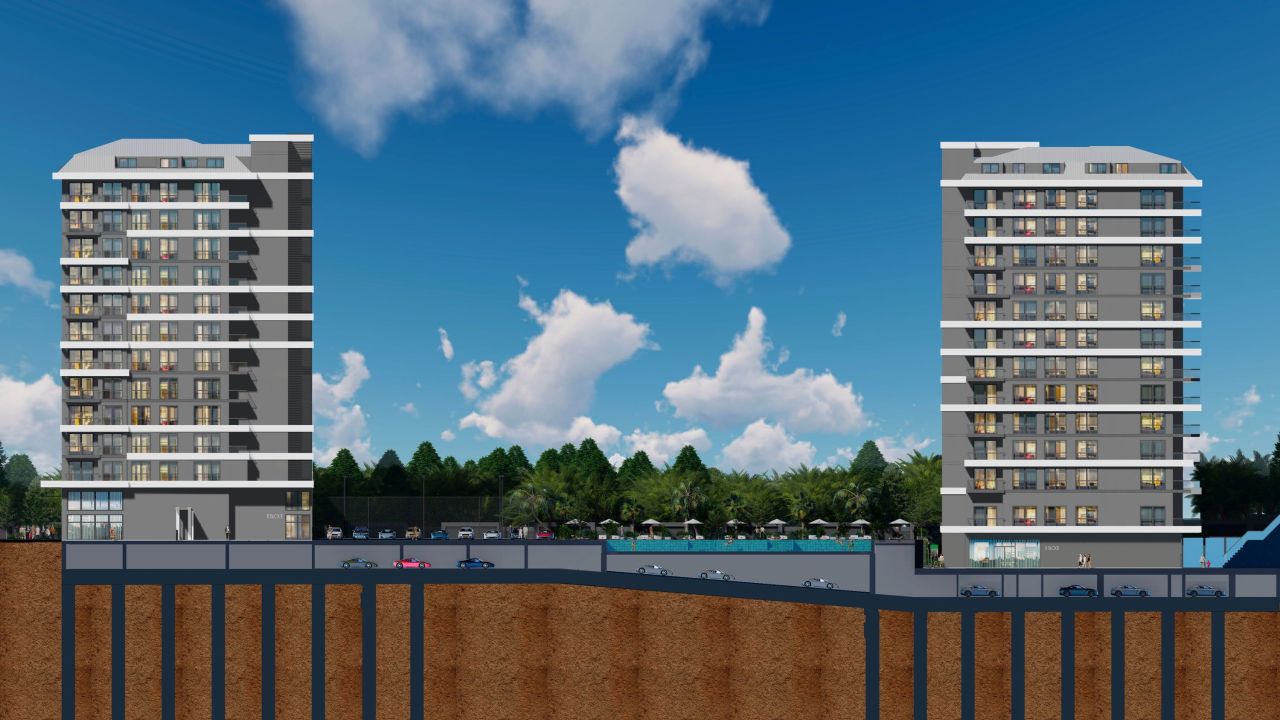 Апартаменты в Алании, Турция, 58 м² - фото 14