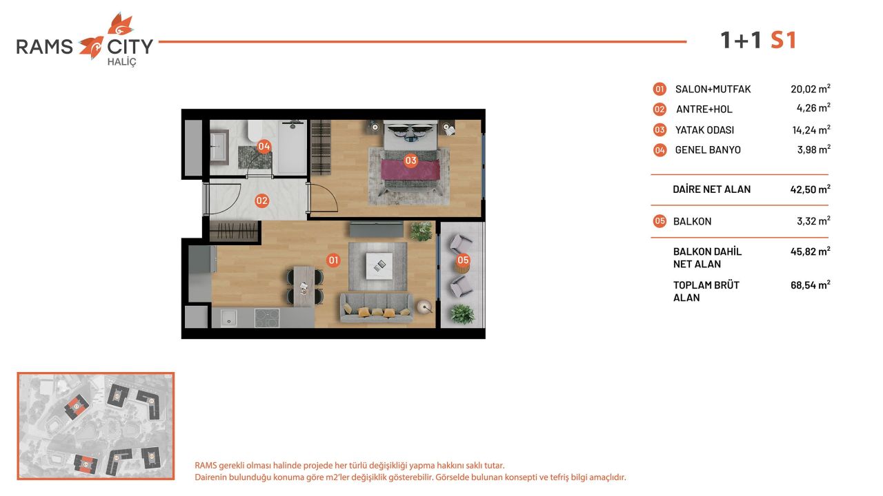 Апартаменты в Стамбуле, Турция, 64 м² - фото 19
