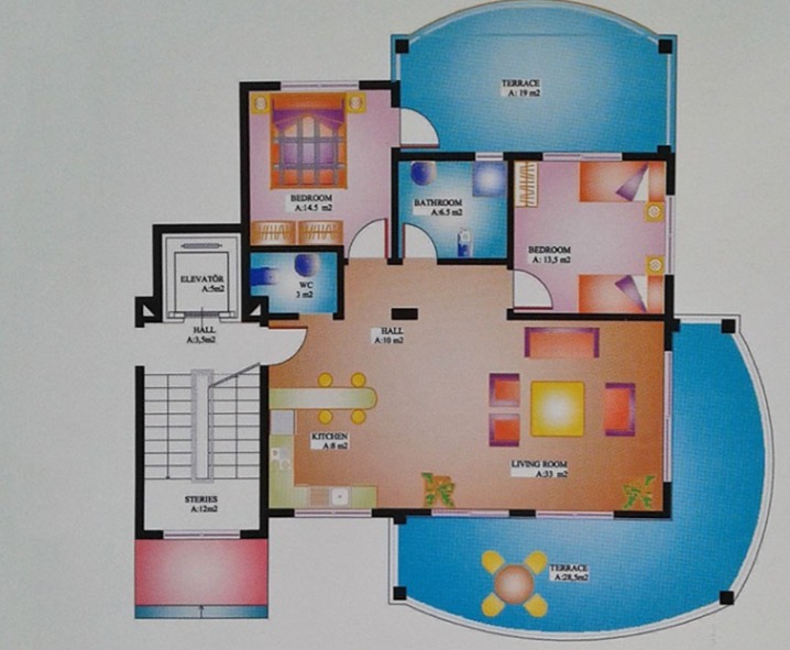 Апартаменты в Алании, Турция, 136 м² - фото 4
