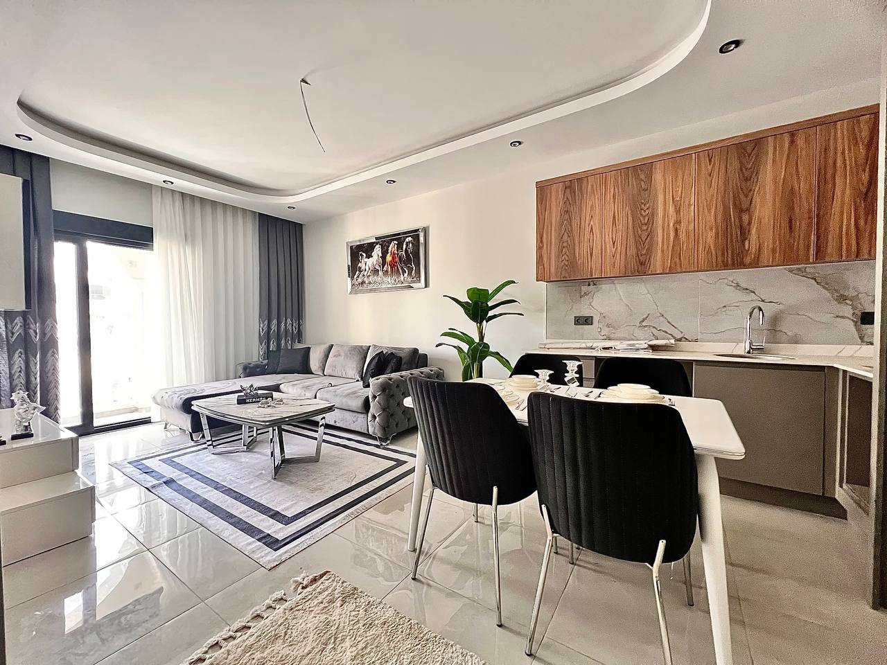 Апартаменты в Алании, Турция, 55 м² - фото 12