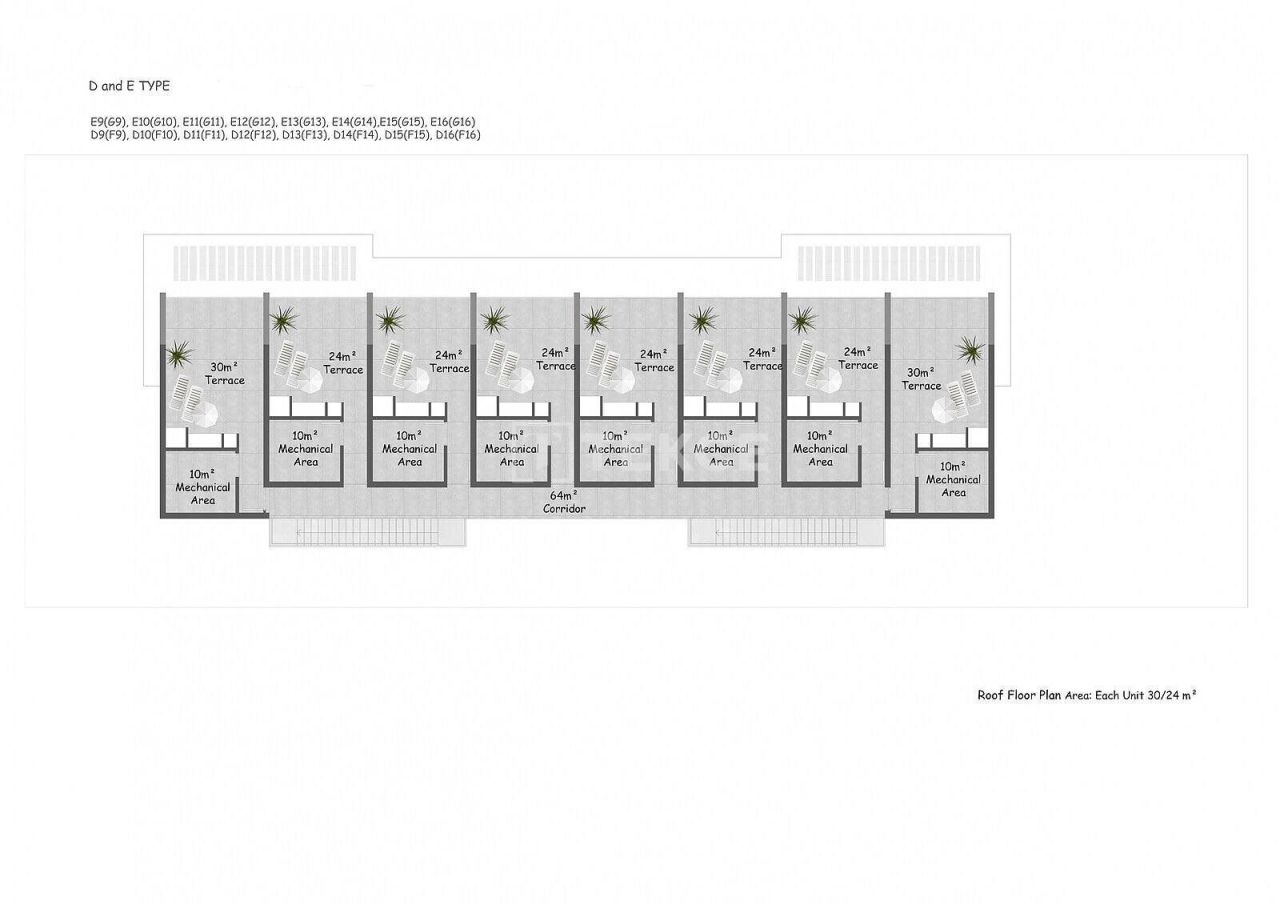 Пентхаус в Кирении, Кипр, 45 м² - фото 19