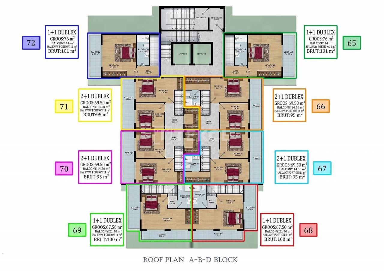 Пентхаус в Алании, Турция, 110 м² - фото 17