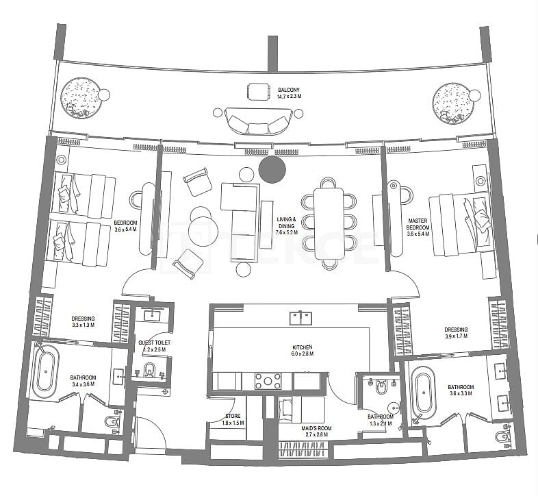 Апартаменты Аль-Рифаах, ОАЭ, 350 м² - фото 17