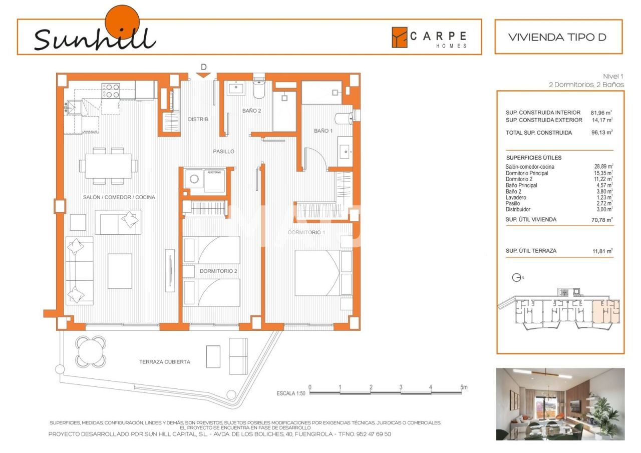 Апартаменты в Фуэнхироле, Испания, 70 м² - фото 2