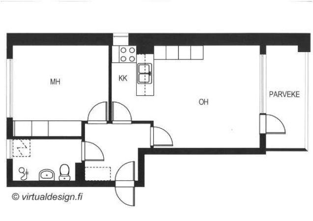 Квартира в Пиексямяки, Финляндия, 39 м² - фото 2