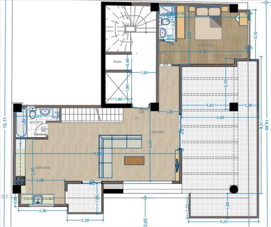 Квартира в Салониках, Греция, 160 м² - фото 1