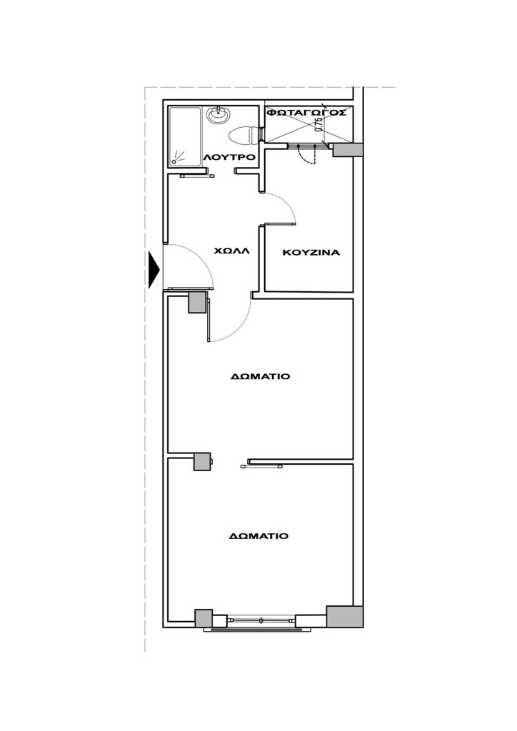 Квартира в Афинах, Греция, 42 м² - фото 1