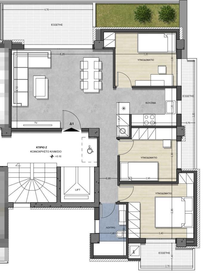 Квартира в Салониках, Греция, 100 м² - фото 1
