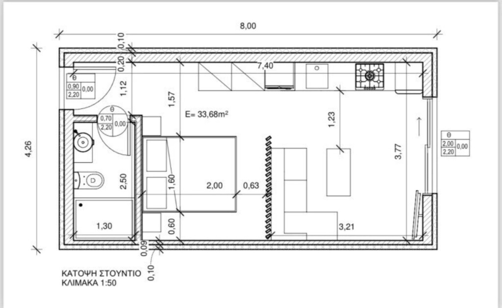 Квартира на Халкидиках, Греция, 35 м² - фото 1